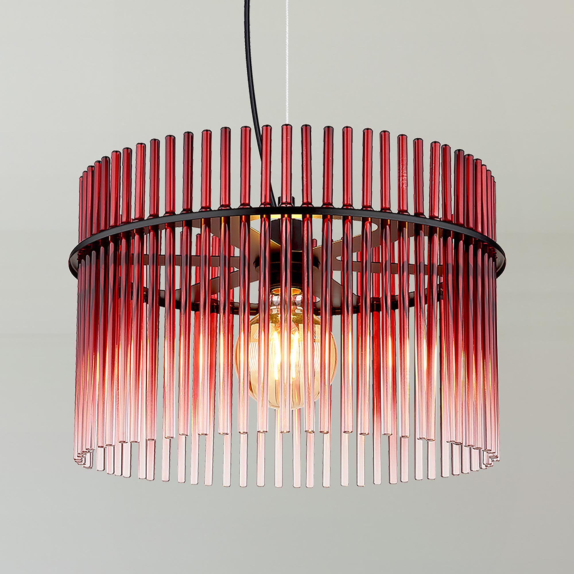 Pendelleuchte Gorley Typ I Farbglas Rot 1