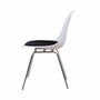 Eames DSX Plastic Side Chair mit Kissen Weiß 2