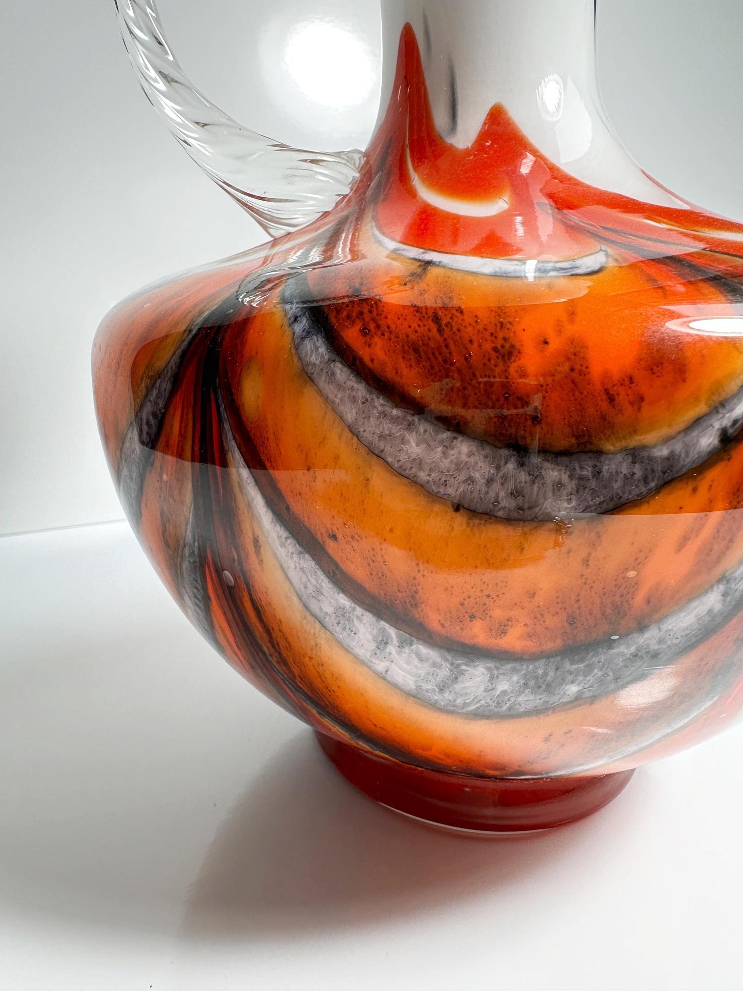 Vintage Vase Frosted Glass 1970s 4