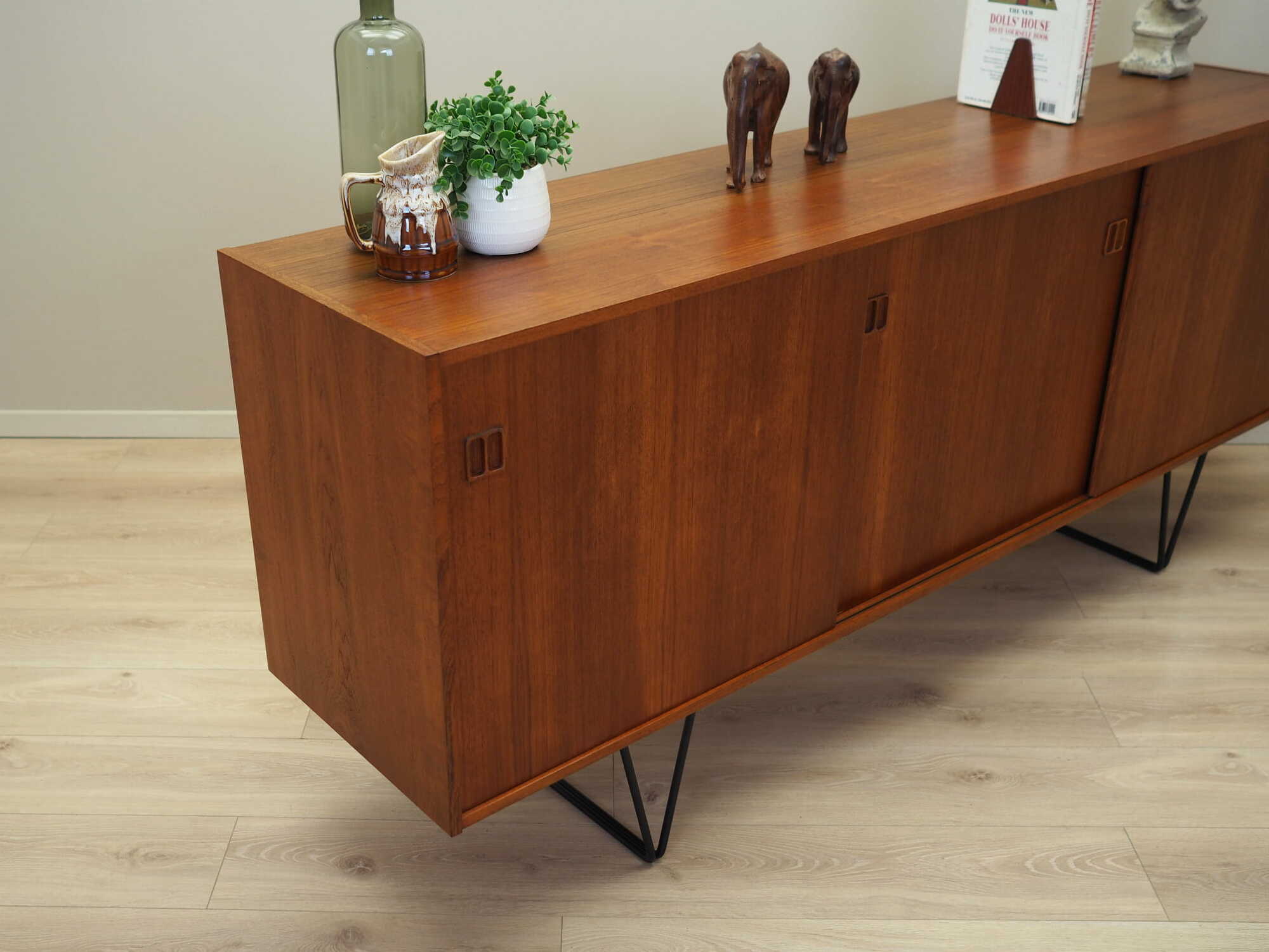 Vintage Sideboard Teakholz Braun 1970er Jahre 8