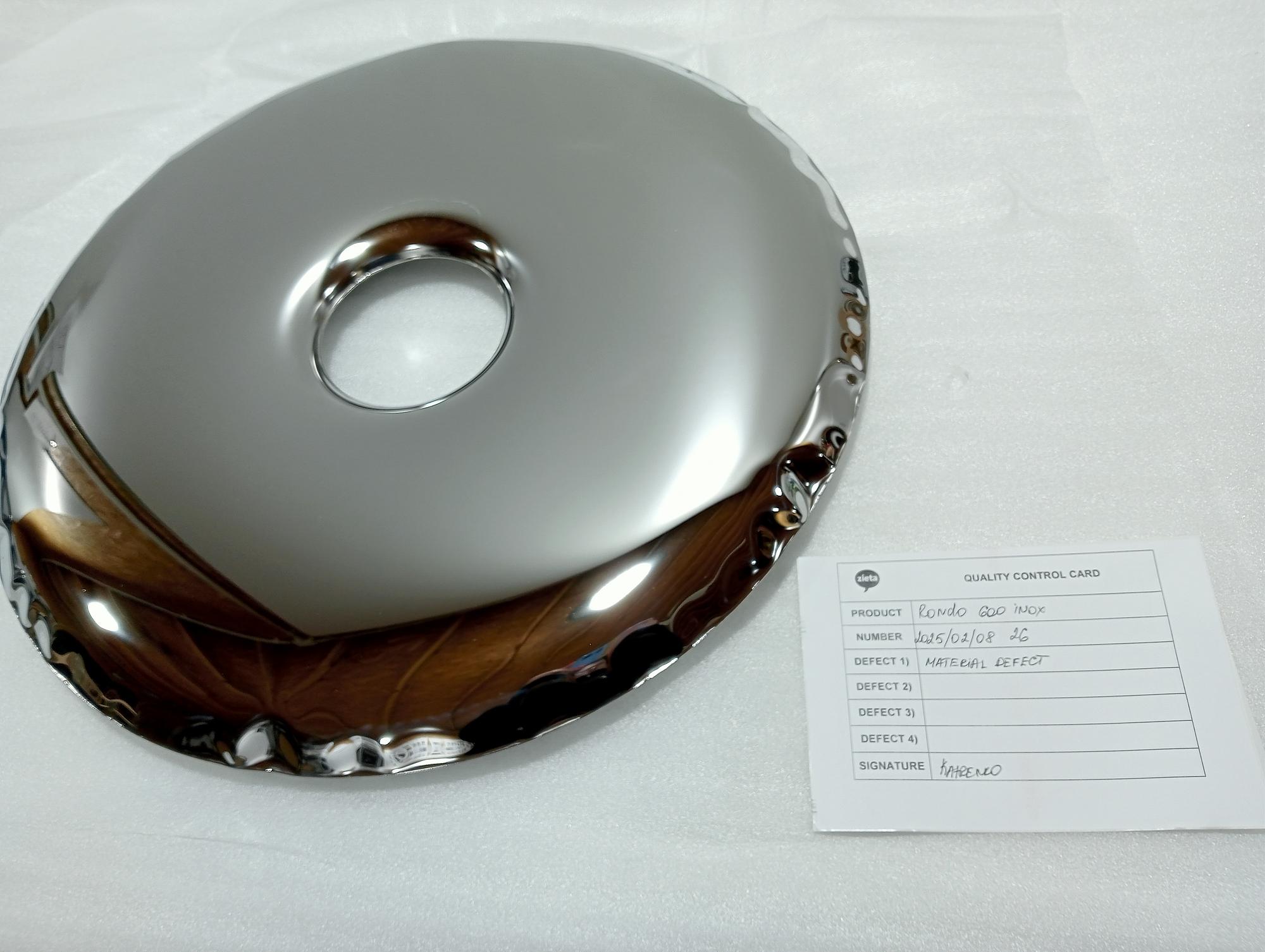 Rondo Spiegel 600 Edelstahl Inox Poliert Silber 2