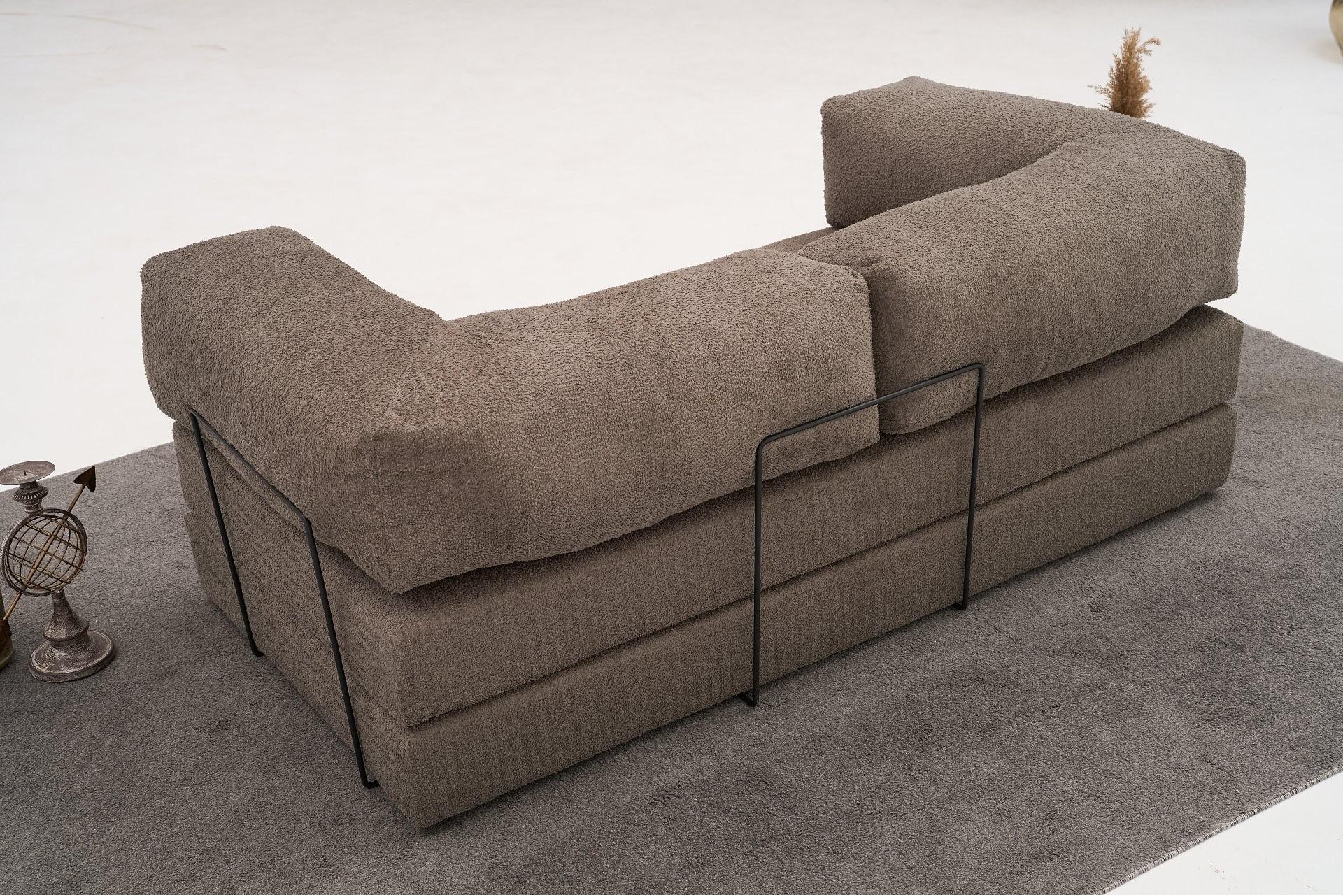 Comfort Schlafsofa 2-Sitzer Grau 3