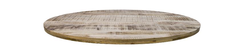 Ovale Portland Tischplatte Mangoholz 0