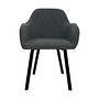 2x Demi Esszimmerstuhl Textil Metall Grau 1