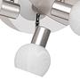 Deckenleuchte Antibes III Opalglas Silber 1