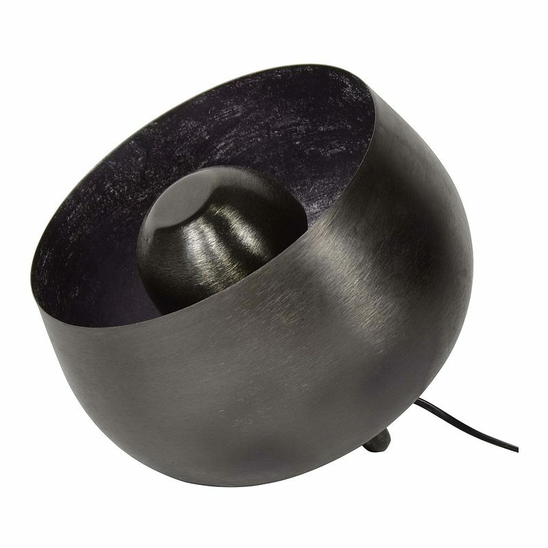 Tischleuchte Metall Schwarz Nickel 1