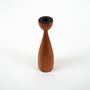 Tealight holder teak wood 1970s 4