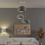 3-Flammig Wabi Sabi Shibumi Orbs Pendelleuchte Beton Grau 2