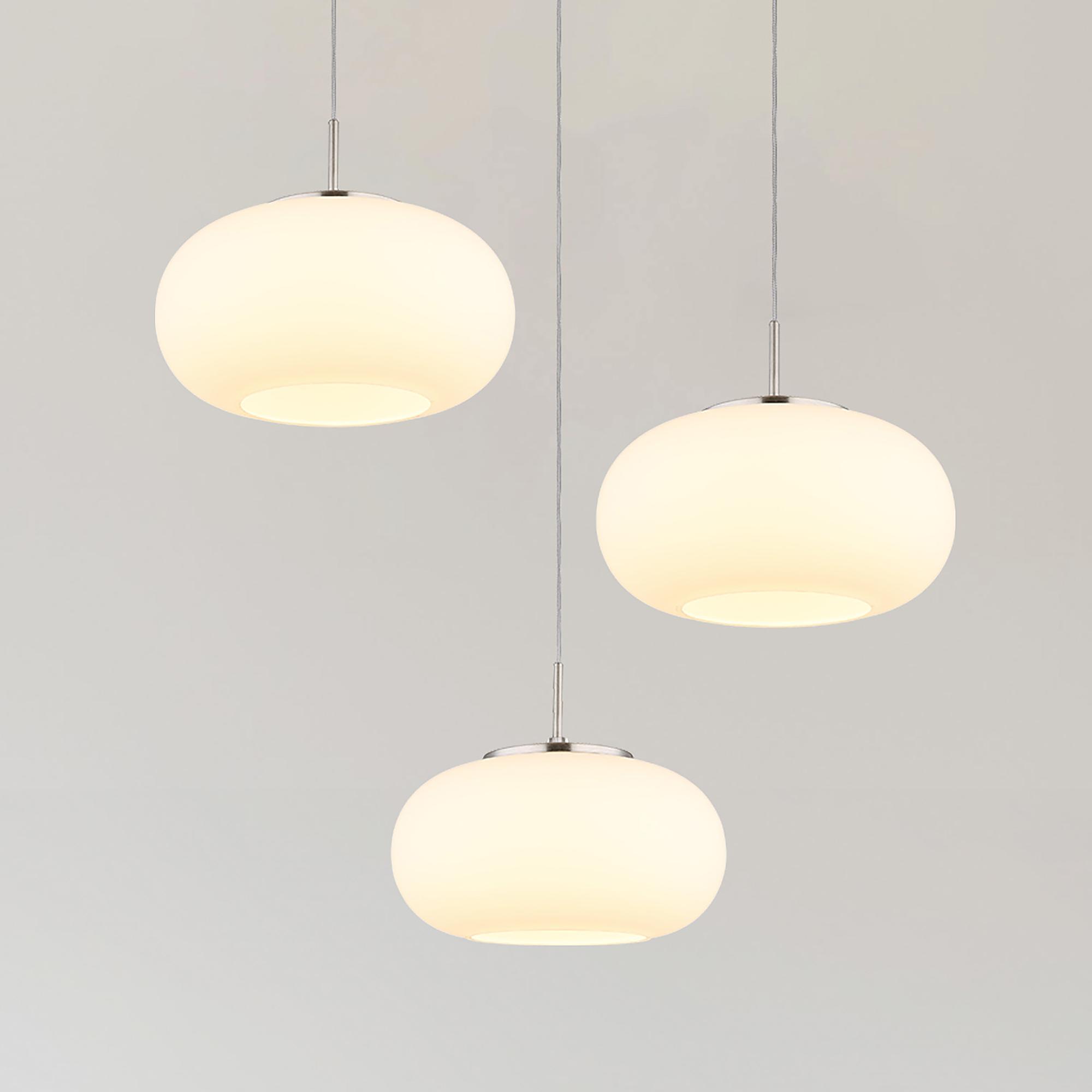 LED Pendant Light Quintara 3-Light Opal Glass Iron 1