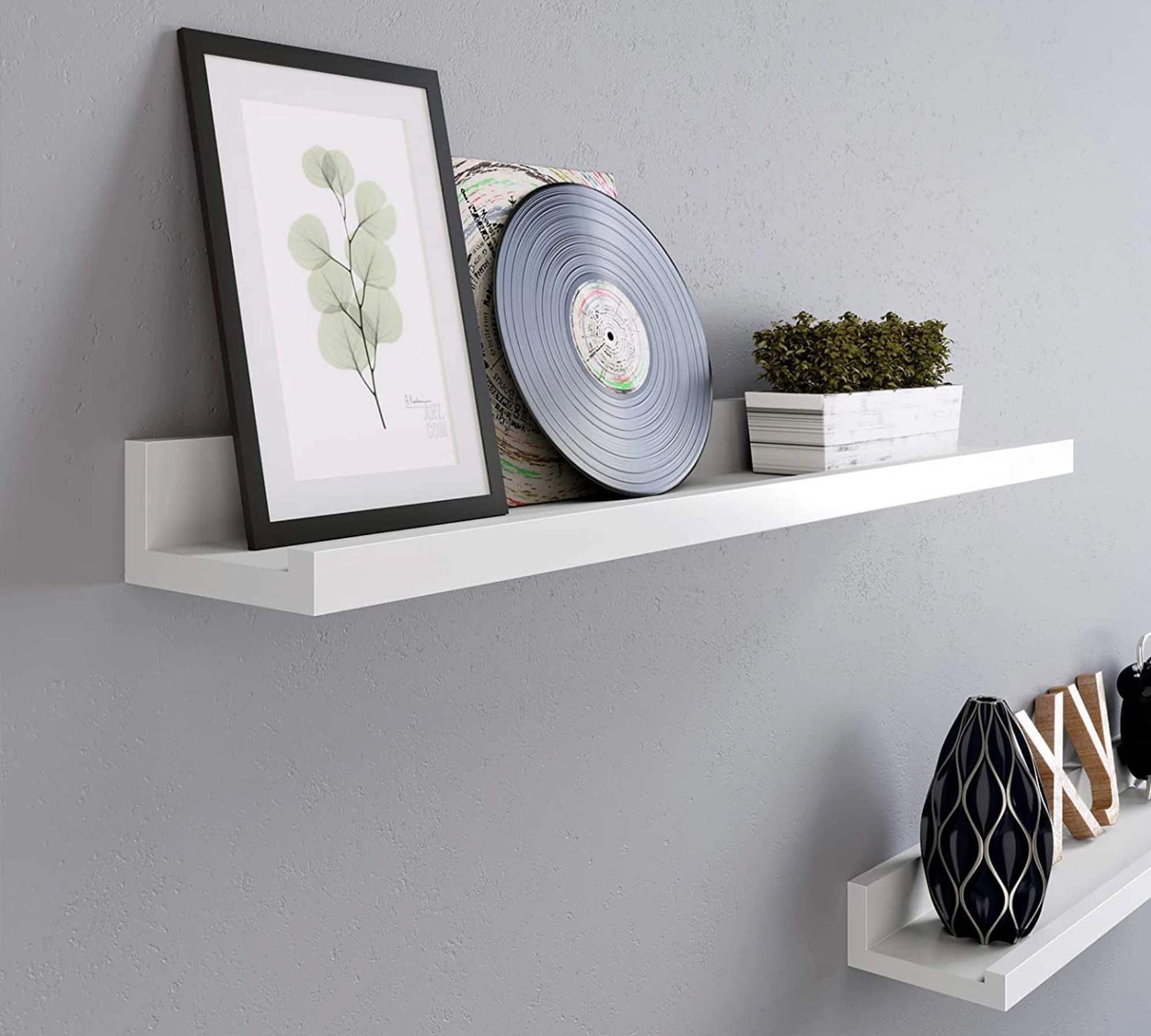 2x Wall shelf Stains White 2