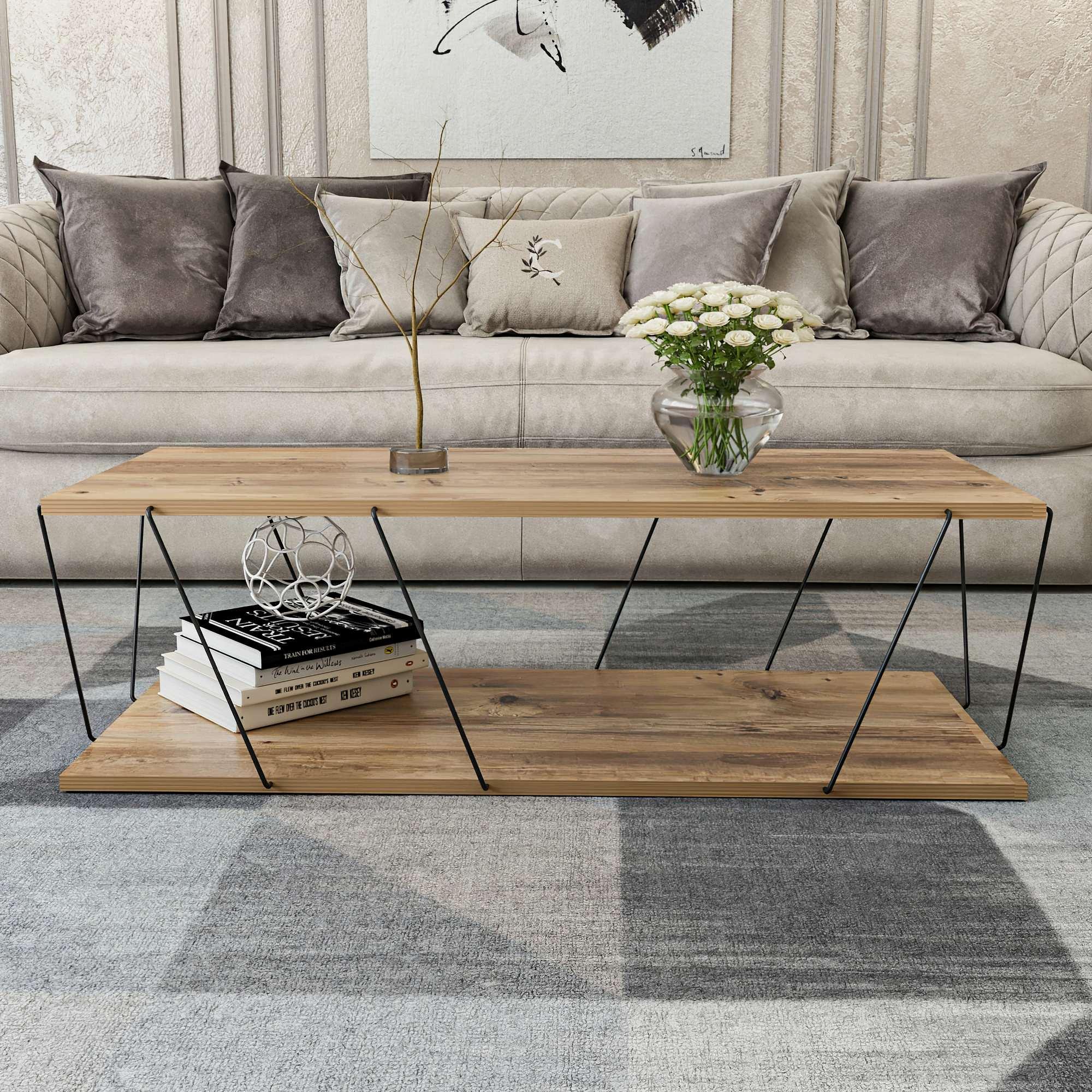 Labranda Couchtisch Natur Schwarz 2