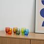 Glass Set Multicolored 1970s 1