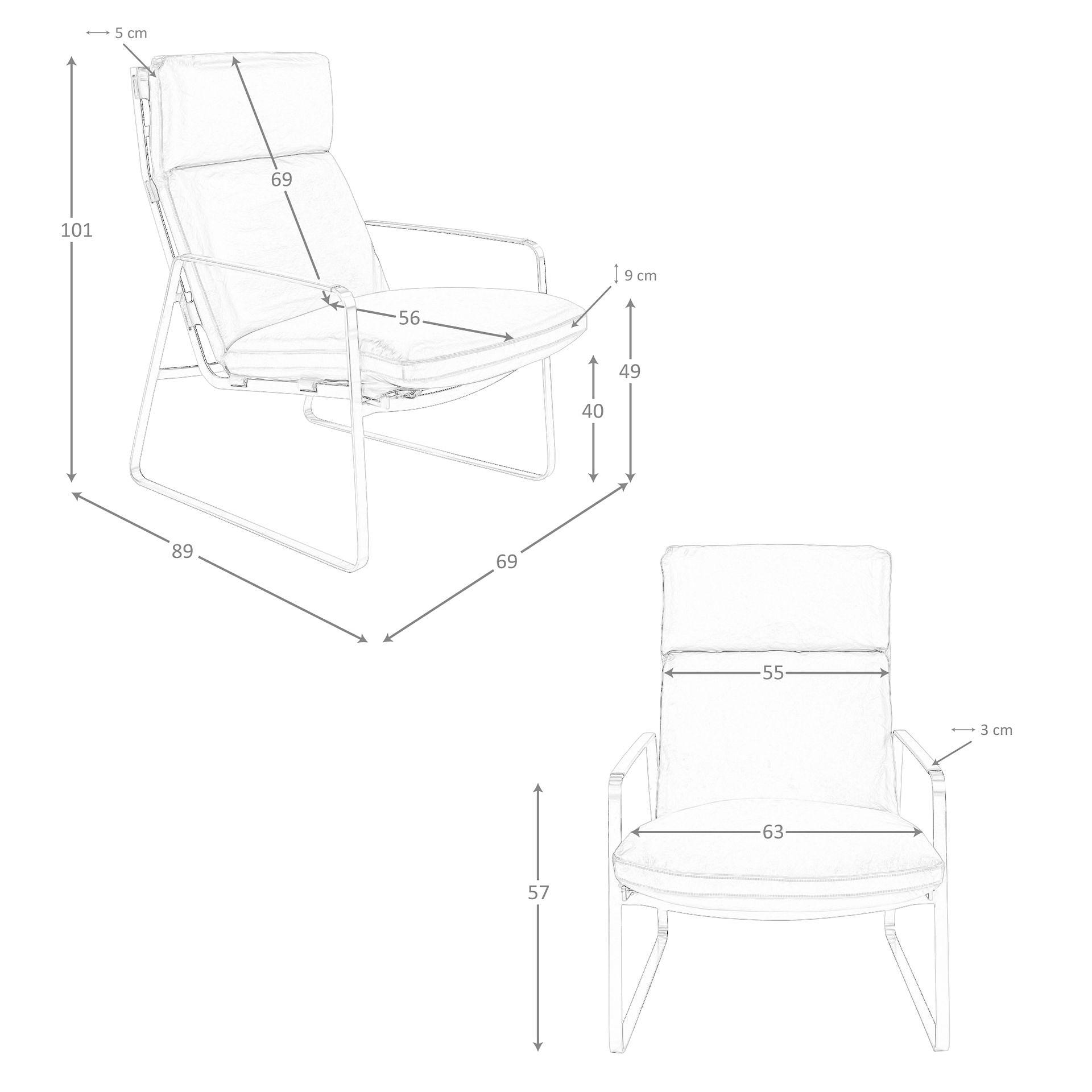 Kamelleder-Sessel 5170 8