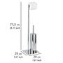 Recco Free-standing Toilet Brush Set Steel Chrome 3
