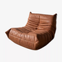 Togo Armchair Pull-Up Leather Peach Brown 0
