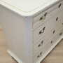 Vintage chest of drawers pine wood white 1950s 8