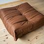 Togo Poltrona e Pouf Set Pelle Liscia Folk Brown 5