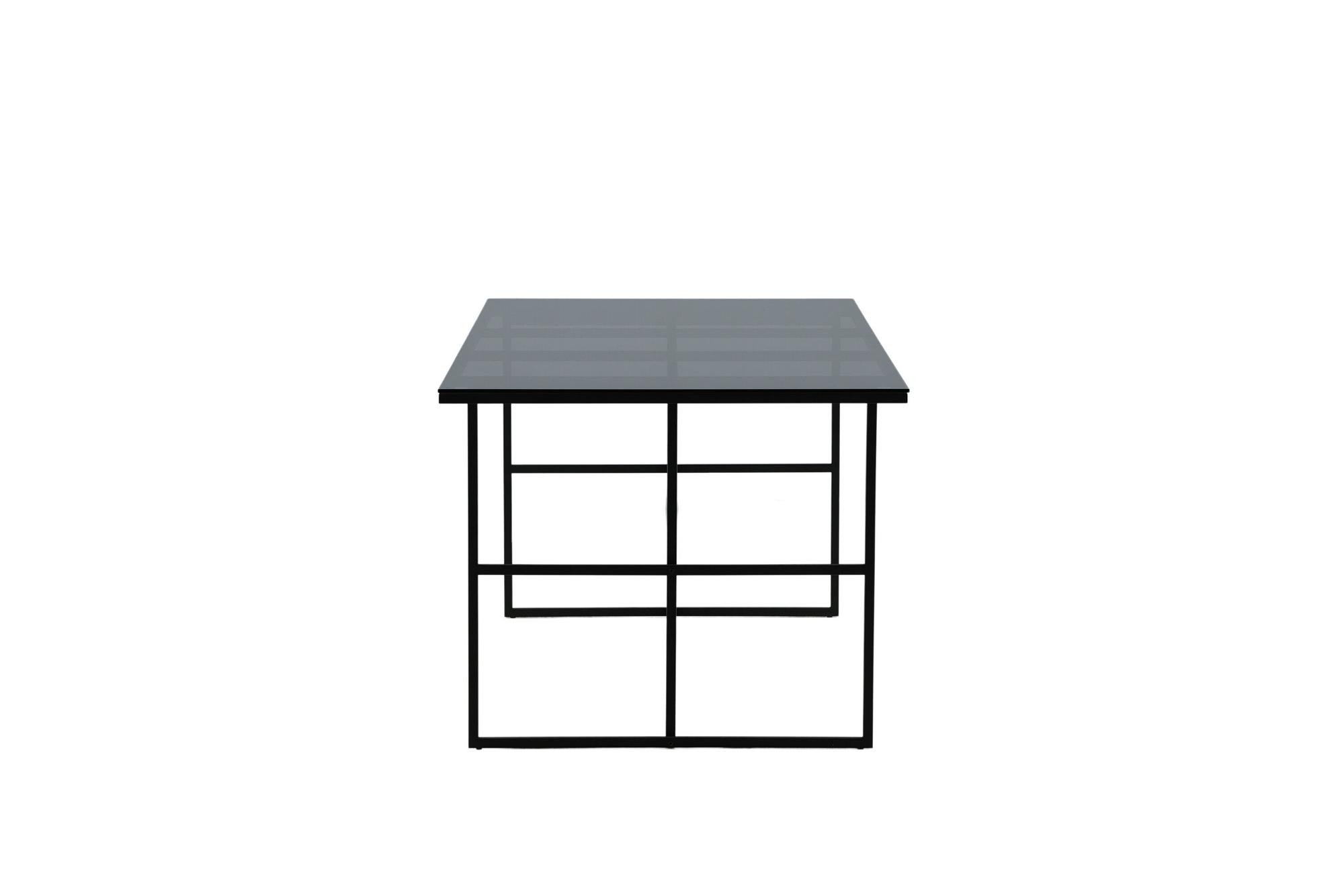 Leif Dining Table Black Smoked Glass 3
