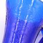 Vintage Carafe Pressed Glass Cobalt Blue 1970s 3