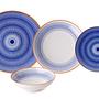Dinner service 24-piece porcelain blue 3