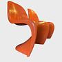 2x Vintage Panton Chair Orange 1970er Jahre 3
