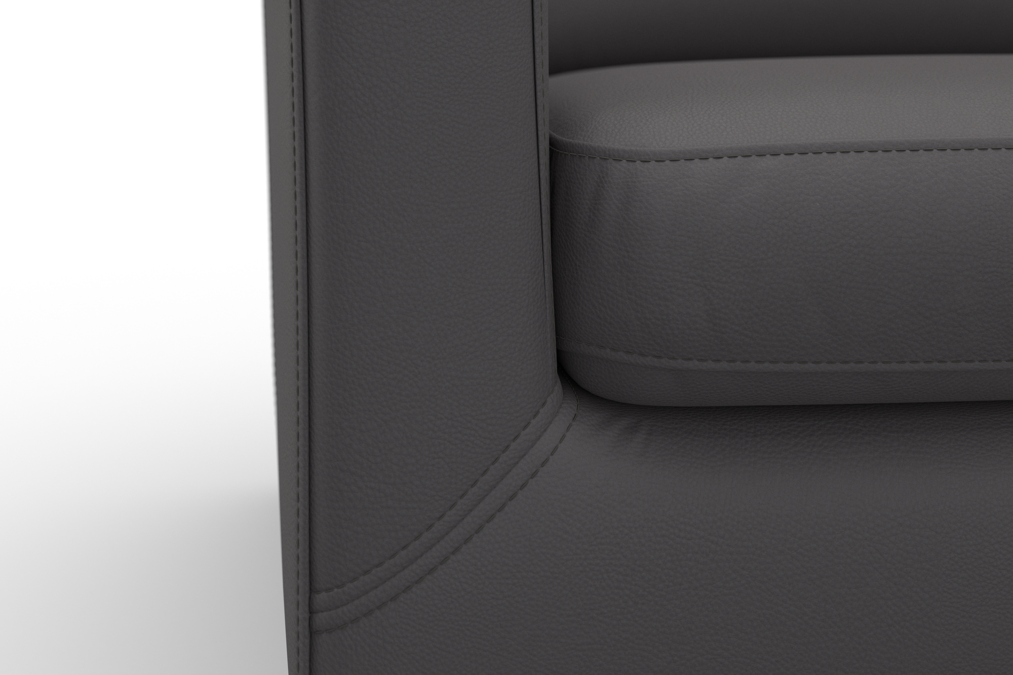 Amadeo Sessel Leder Grau 5