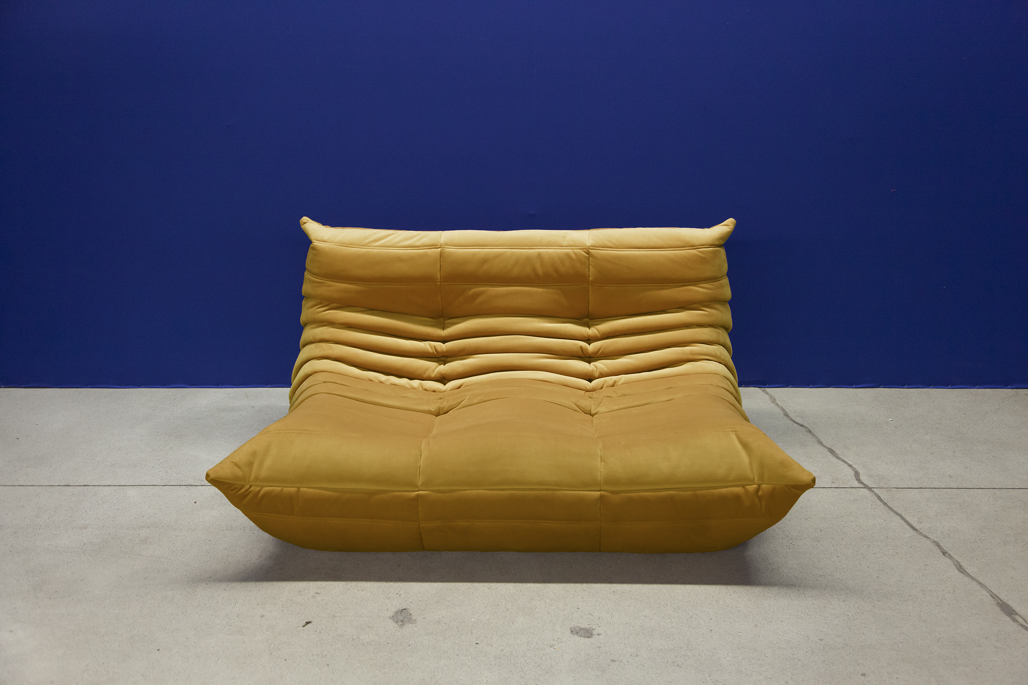 Set Lounge Togo 5 pezzi Velluto Giallo senape 2