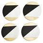 4x Kira Grey Marble Untersetzer
 2