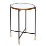 Monaco side table glass metal 40cm 0