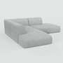 Pyllow Ecksofa Webstoff Sandgrau 3