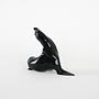 Sealion figure Porcelain Gray 1970s 3