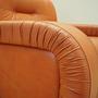 Sessel Leder Orange 1970er Jahre 9