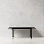 Coffee table ash wood black 115x55cm 1