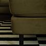 3-seater Scandinavia sofa and ottoman velvet dark green 7