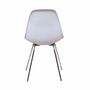 Eames DSX Plastic Side Chair mit Kissen Weiß 3