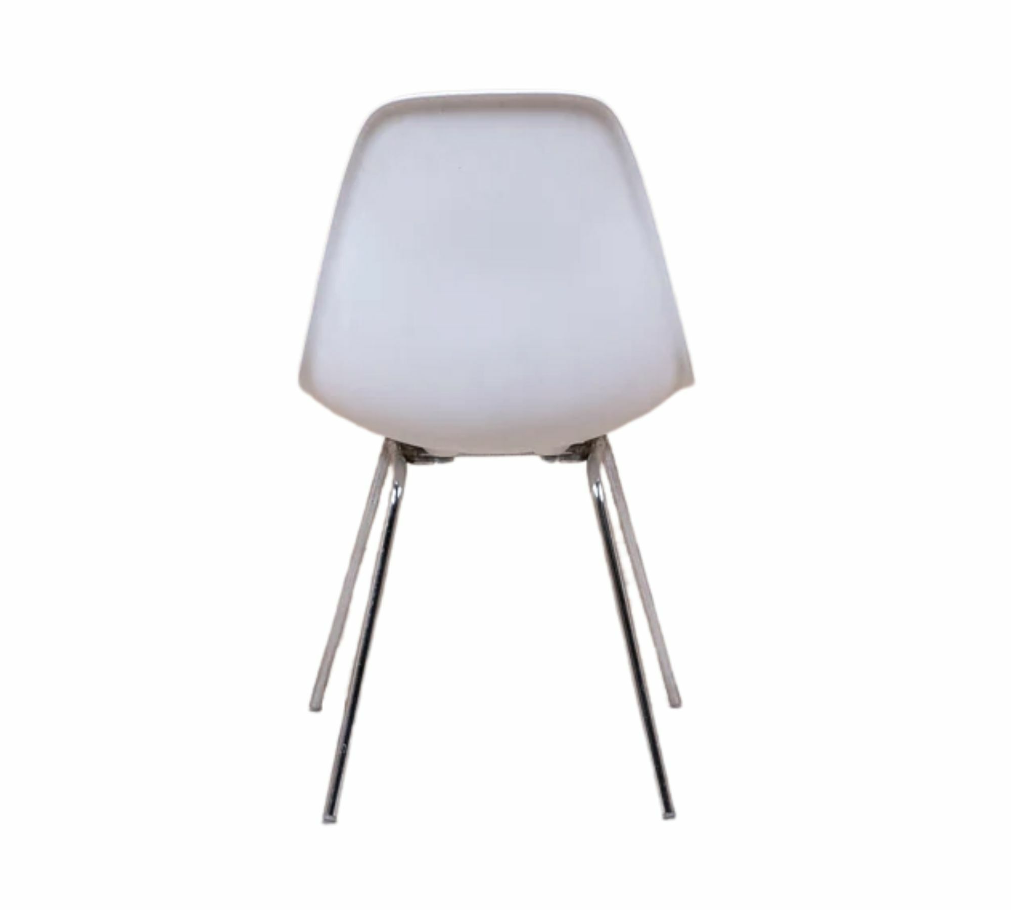 Eames DSX Plastic Side Chair mit Kissen Weiß 3