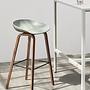 AAS32 Bar stool Walnut Pastel Green 3