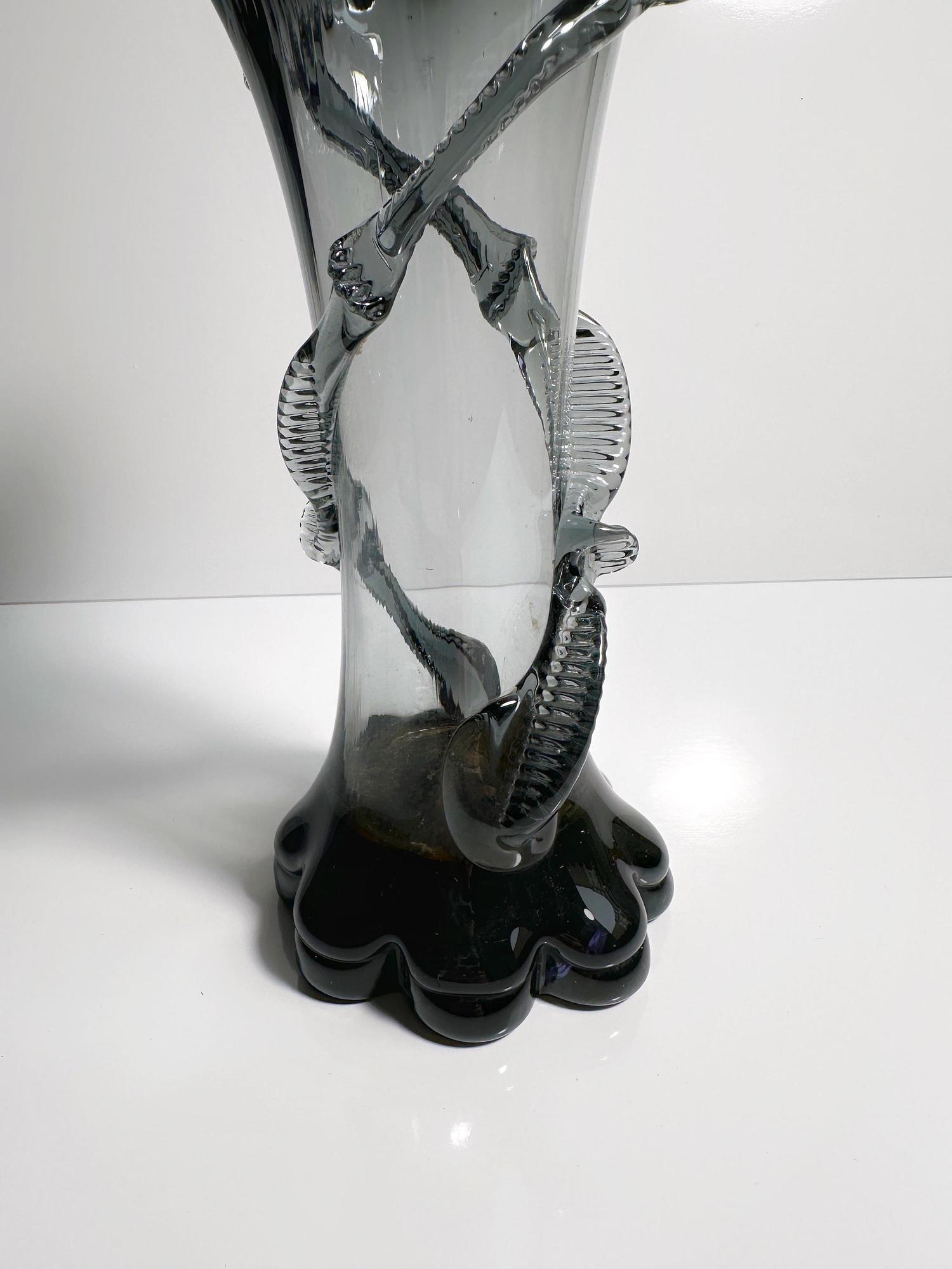 Vintage Jugendstil Vase Glas 1900er Jahre 1