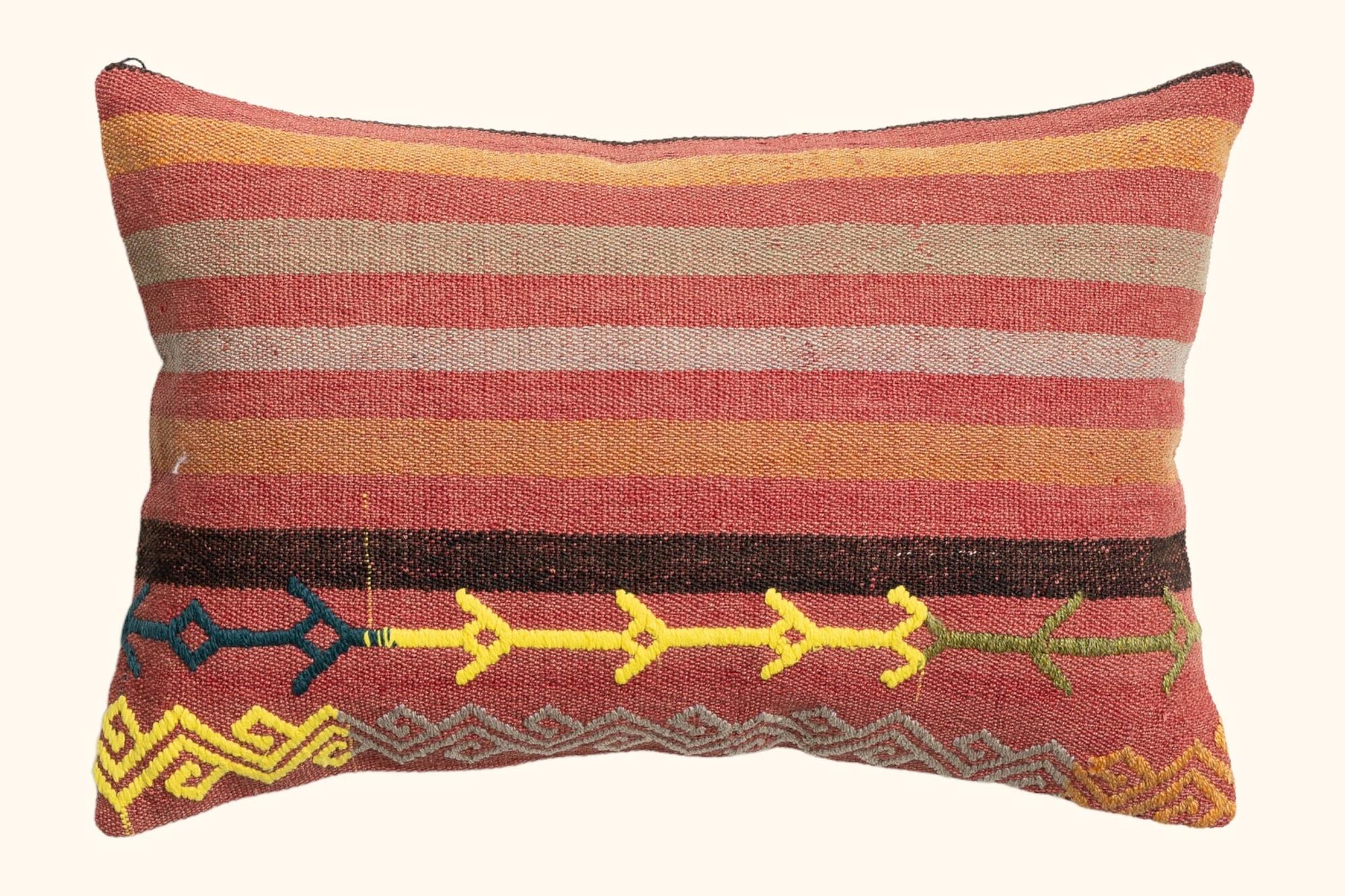 Cevher Kilim Kissen Wolle 0