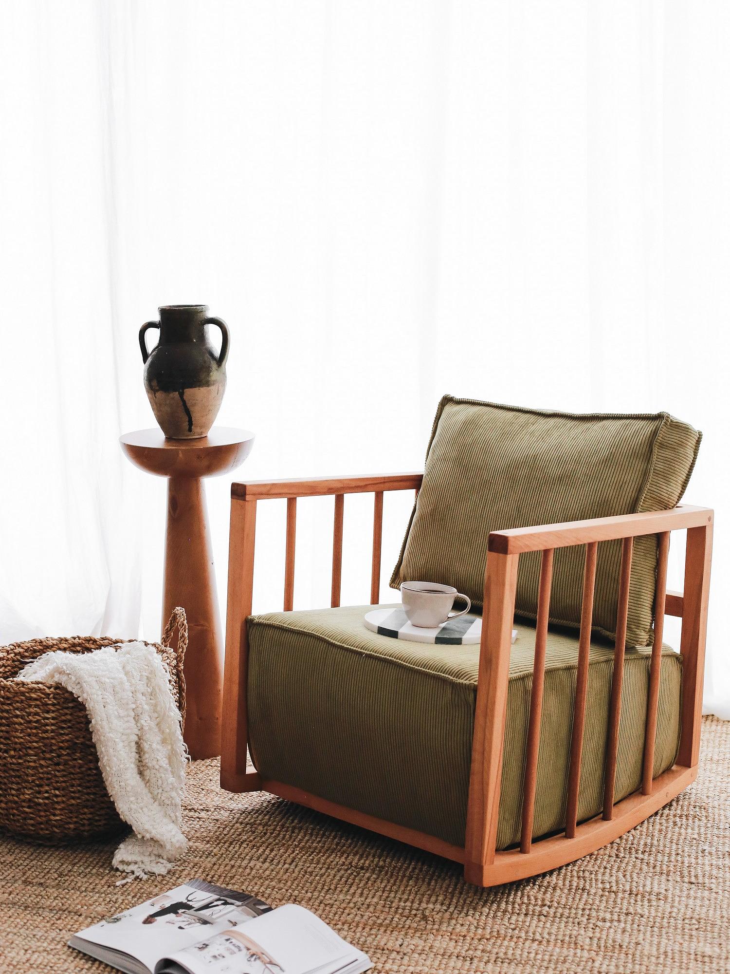 Rocking Children's Armchair Khaki 1
