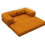 Comfort Schlafsofa 2-Sitzer mit Hocker Orange 8