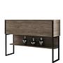 Luxe Sideboard Holz Schwarz Walnuss 7