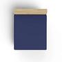 Fitted sheet cotton blue 100cm x 200cm 1