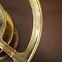 Oil table lamp metal glass 1950s 9