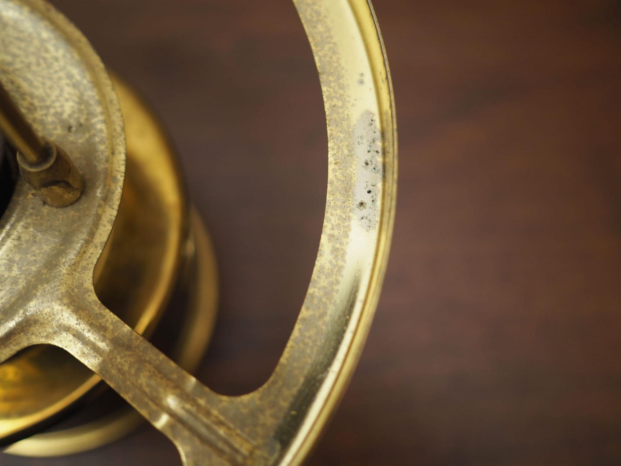 Oil table lamp metal glass 1950s 9