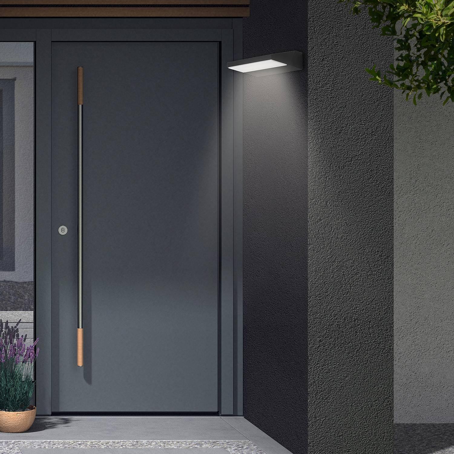 Bergen Wandleuchte Polycarbonat Eisen Schwarz 2