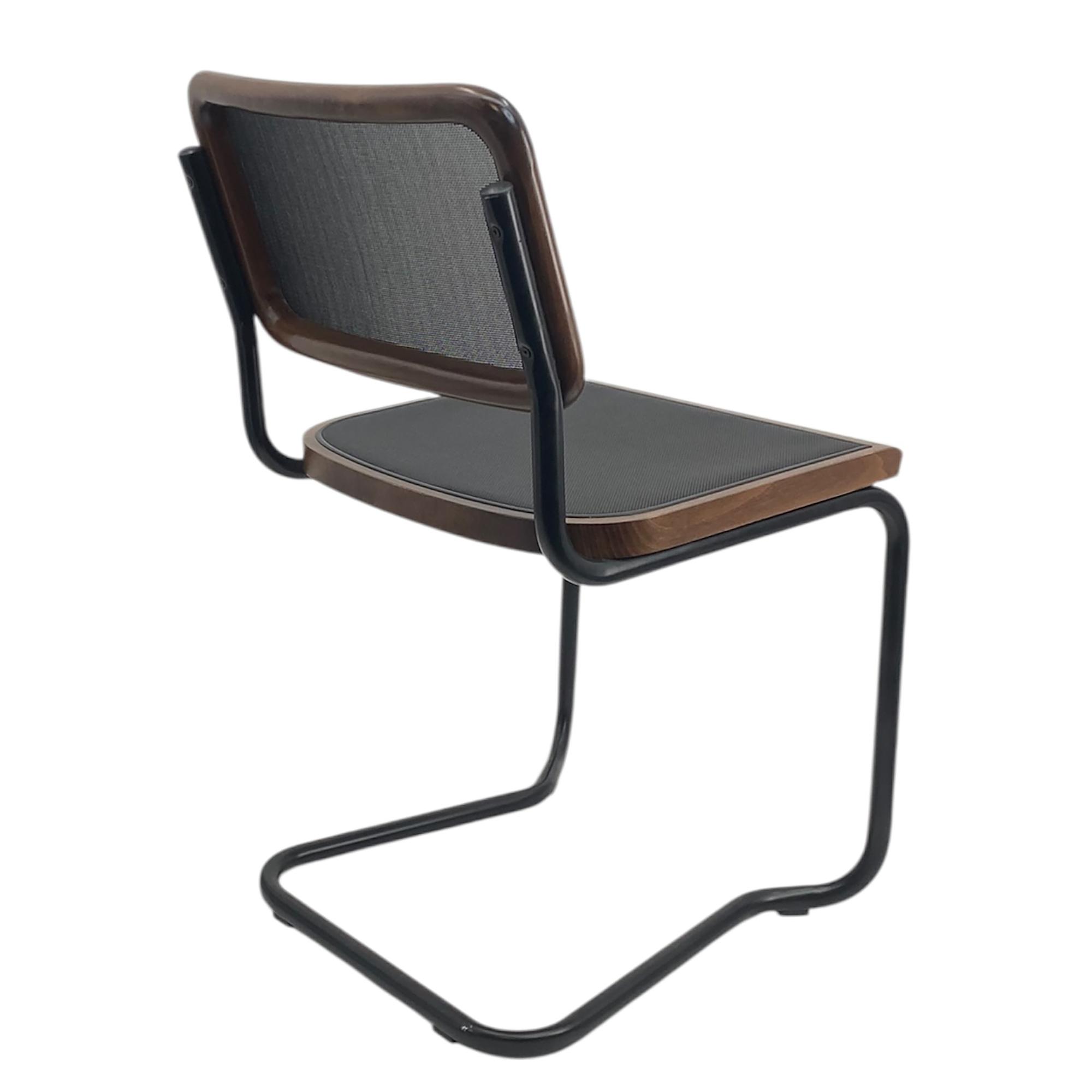 HOLM Cantilever Chair Set of 2 Beech Dark Brown Black 3