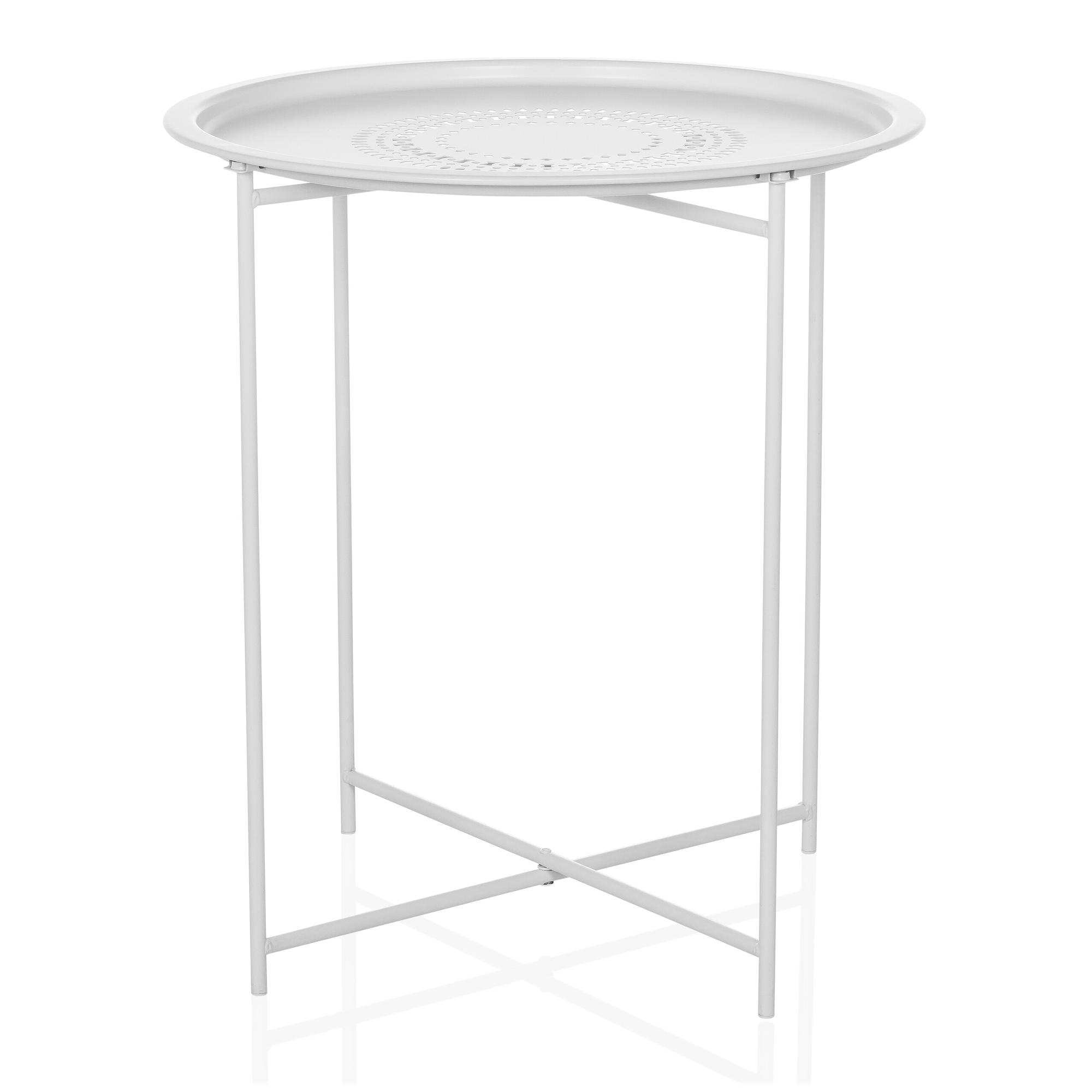 ALLRUND tavolino metallo bianco 7
