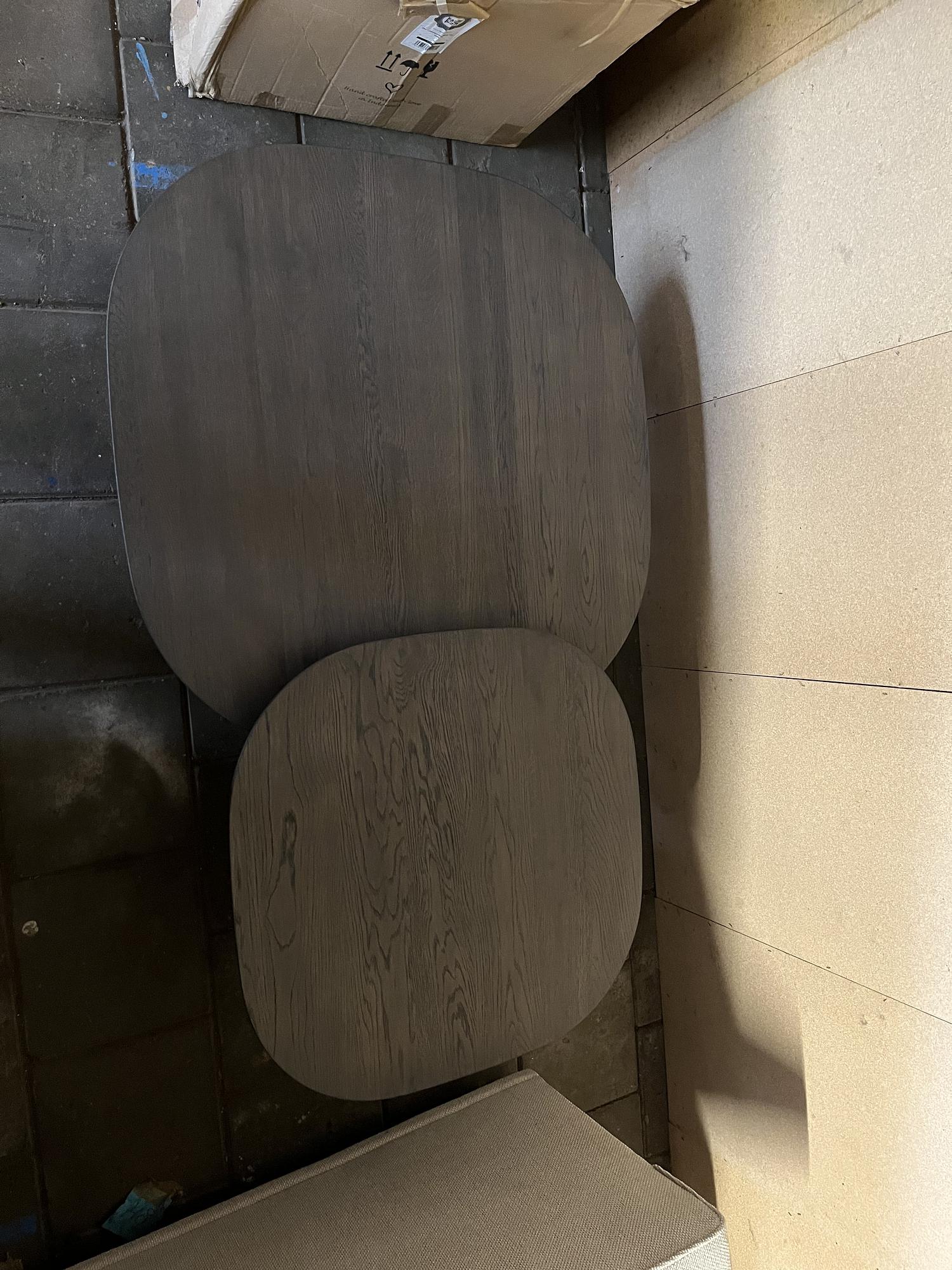 Bagutta 2x Salontisch-Set Eichenholz Metall Braun 1