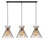 Pendant lamp 3 elements Adjustable height Black 3